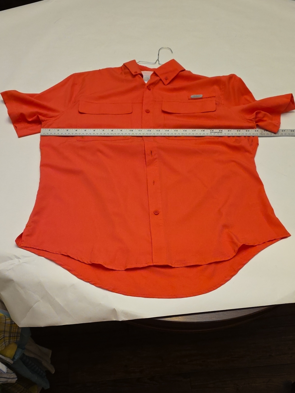 Ocean Coast Men's Short-Sleeve Camp Shirt in Bright Orange